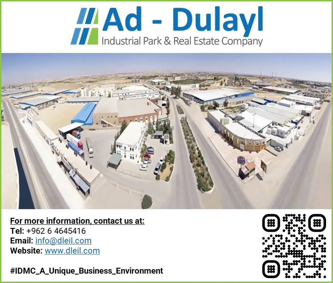 Aerial view and investment information for Ad-Dulayl Industrial Park